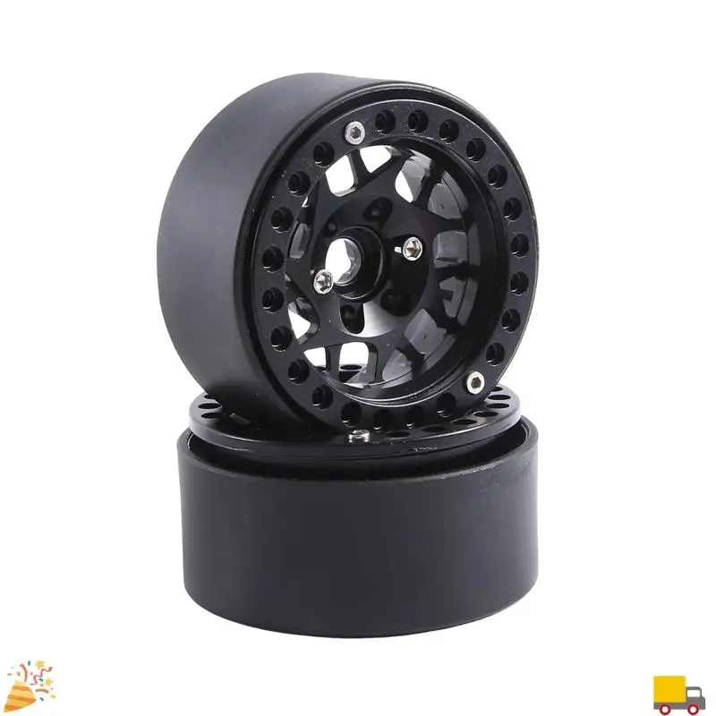 

4PCS 1.9Inch Metal Beadlock Wheel Hub Rim For 1/10 RC Crawler Car TRX4 Axial SCX10 Redcat Gen8,Black 14 Parts