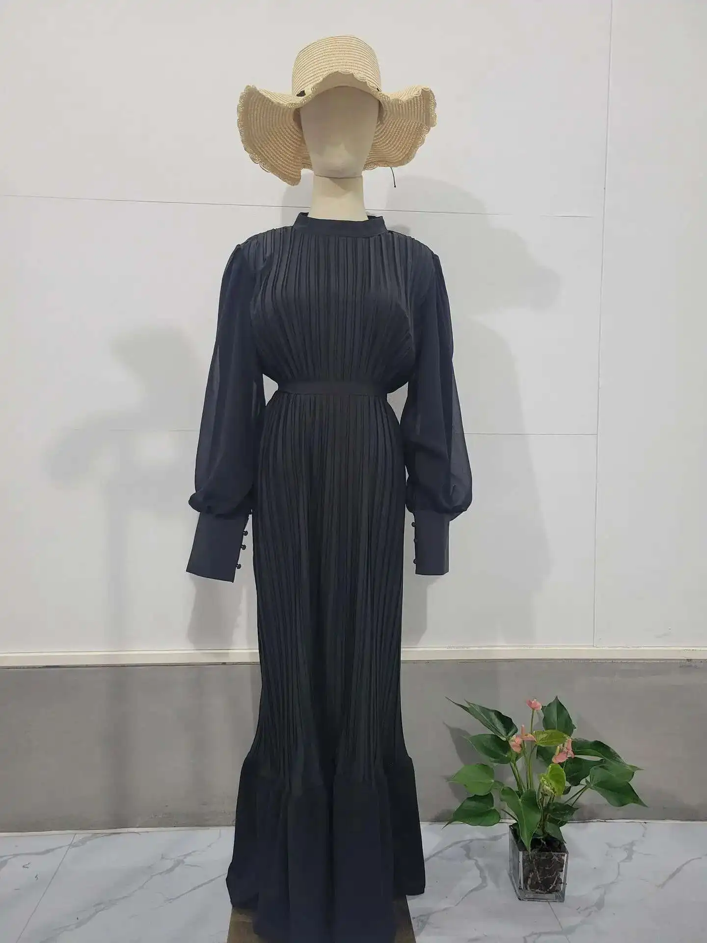 

Light Woman Clothing Fashion 2025 Temperament Mature Style Women's Spring New Dress Long Pleated Loose Elegant Casual Dress