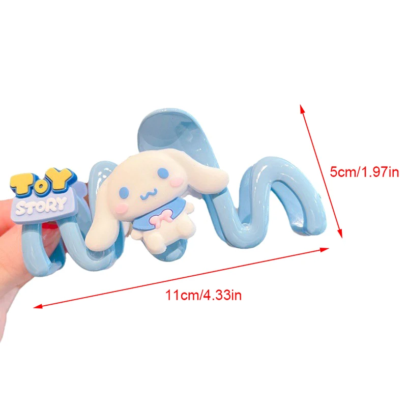 Sanrio Cartoon Kuromi Hairpins For Women Anime Cinnamoroll Hair Claws Girls Cute Melody Shark Clip Kids Birthday Xmas Party Gift