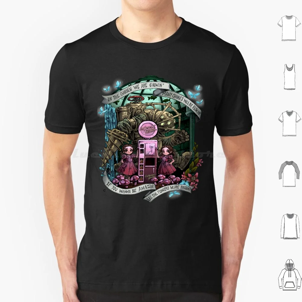Gatherer _ S Garden T Shirt Coton Hommes Femmes DIY Print Bioshock Rapture, Little Adjust Video Game Bioshock 2 Game Games Andrew