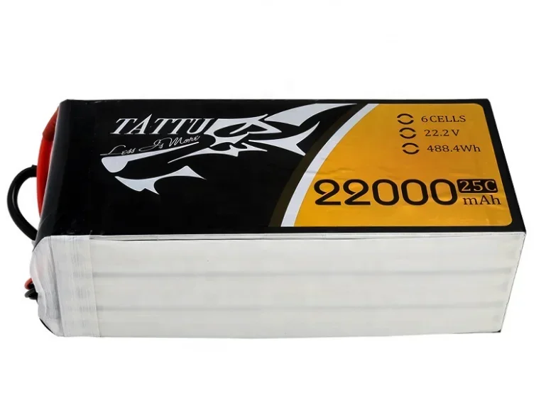

NEW TATTU 22000mAh 6S 25C 22.2V lipo battery for agriculture