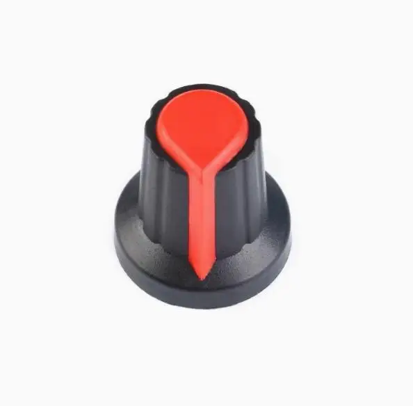 10pcs 5 color WH148 Potentiometer Switch Knob Caps AG2 6mm Plastic Plum Handle 15X17mm White Orange Red Blue Yellow