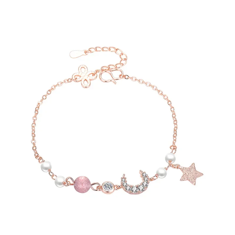 Cute Celestial Star Moon Charm Bracelets for Women Girl Friend Anklets Match KPOP Boho Punk Style Fashion Jewelry Trend