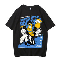 Invincible Universe Cartoon T-Shirt Men High Quality Cotton Streetwear Casual Anime Loose Short Sleeve T Shirt