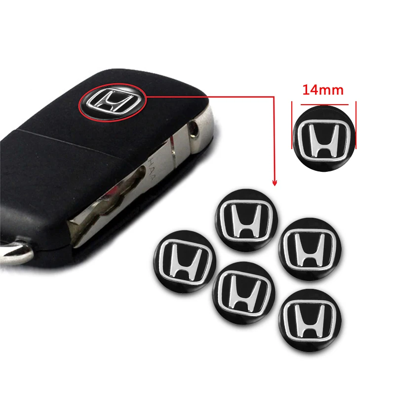 5/10 قطعة ملصقات شارة مفتاح السيارة المعدنية الألومنيوم لهوندا سيفيك صالح أكورد مقدمة CRV 5th City CRZ CRX Jazz HRV الطيار أوديسي