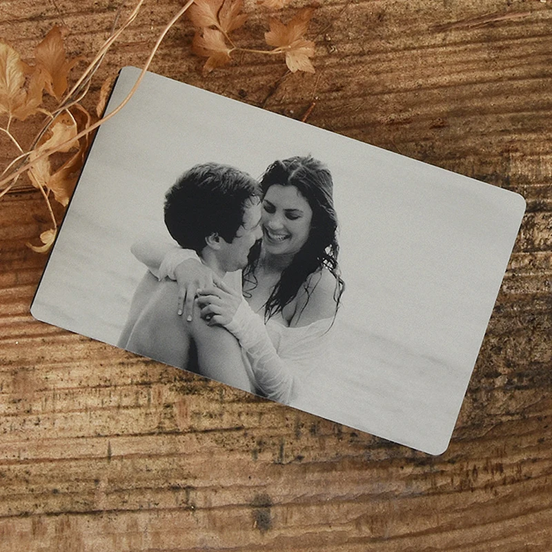 Engraved Wallet Card Wedding Bridesmaid Gifts Customized Picture Wallet Insert Party Favors for Men Birthday Valentines Day Gift