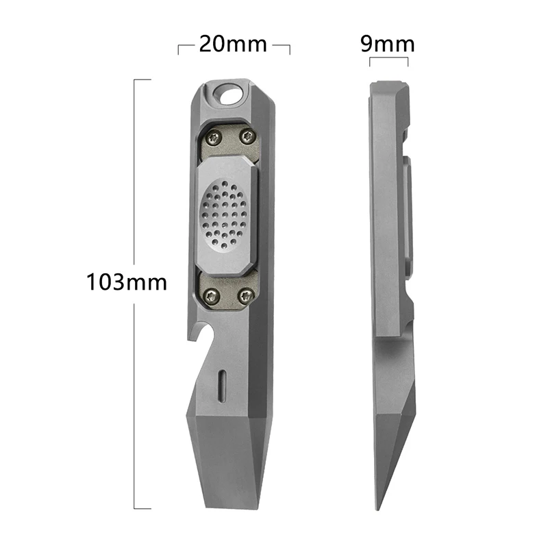 Titanium Alloy Multifunctional Crowbar Fingertip Push Card Pop Coin Bottle Opener EDC Tool Portable Metal Toy