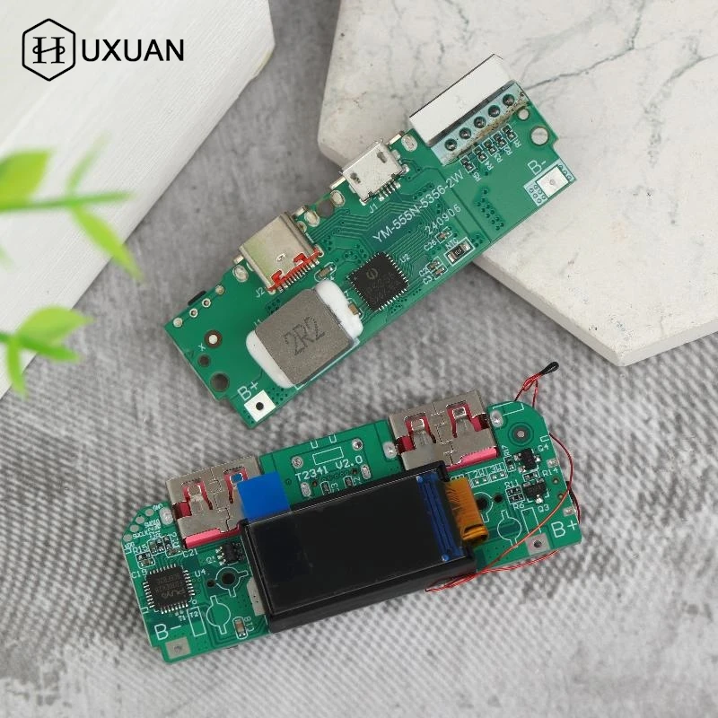 Modulo di ricarica rapida da 22,5 W per Power Bank fai da te PD QC VOOC Protezione del circuito della scheda caricabatteria al litio da 3,7 V con display a LED