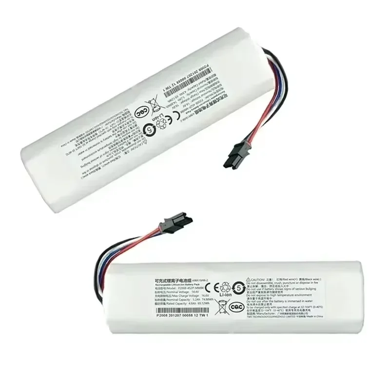 P2008-4S2P-MMBK Original For Dreame Robot Vacuum Mop Cleaner D9 F9 L10 L10 Pro 12800mAh Lithium-ion Battery Pack 4INR19/66-2