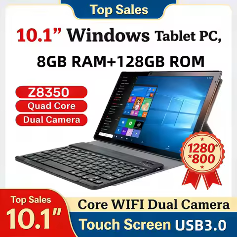 Top Sales 10.1'' Windows 10 Tablet PC AR10 RAM 8GB 128GB ROM WIFI Quad Core WIFI Dual Camera 1280*800 Touch Screen USB 3.0