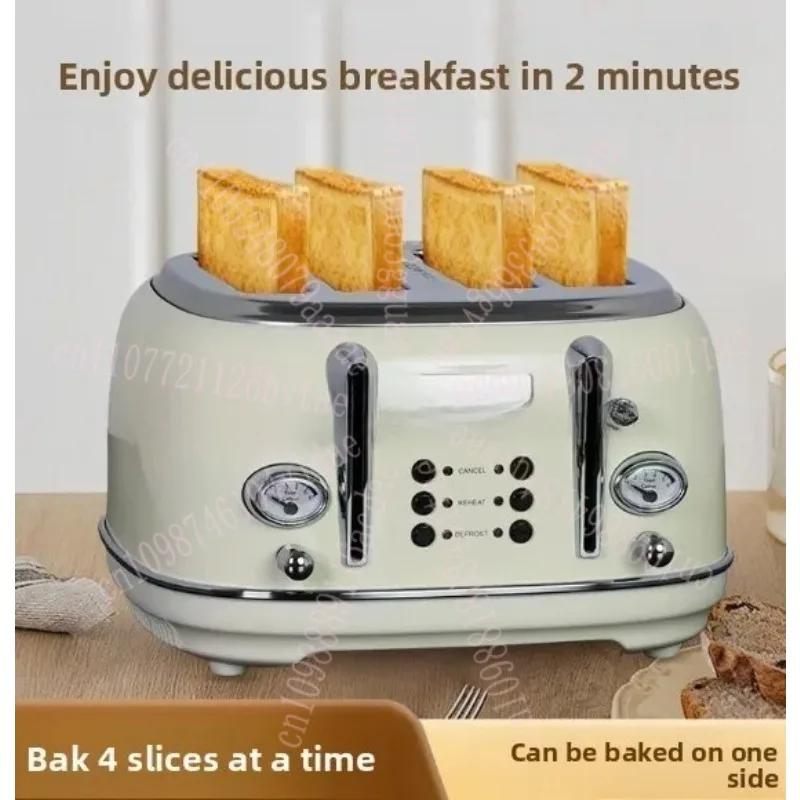 

Four Pieces Vintage Fully Automatic Multifunctional Toaster Home Toast Breakfast Maker Driver