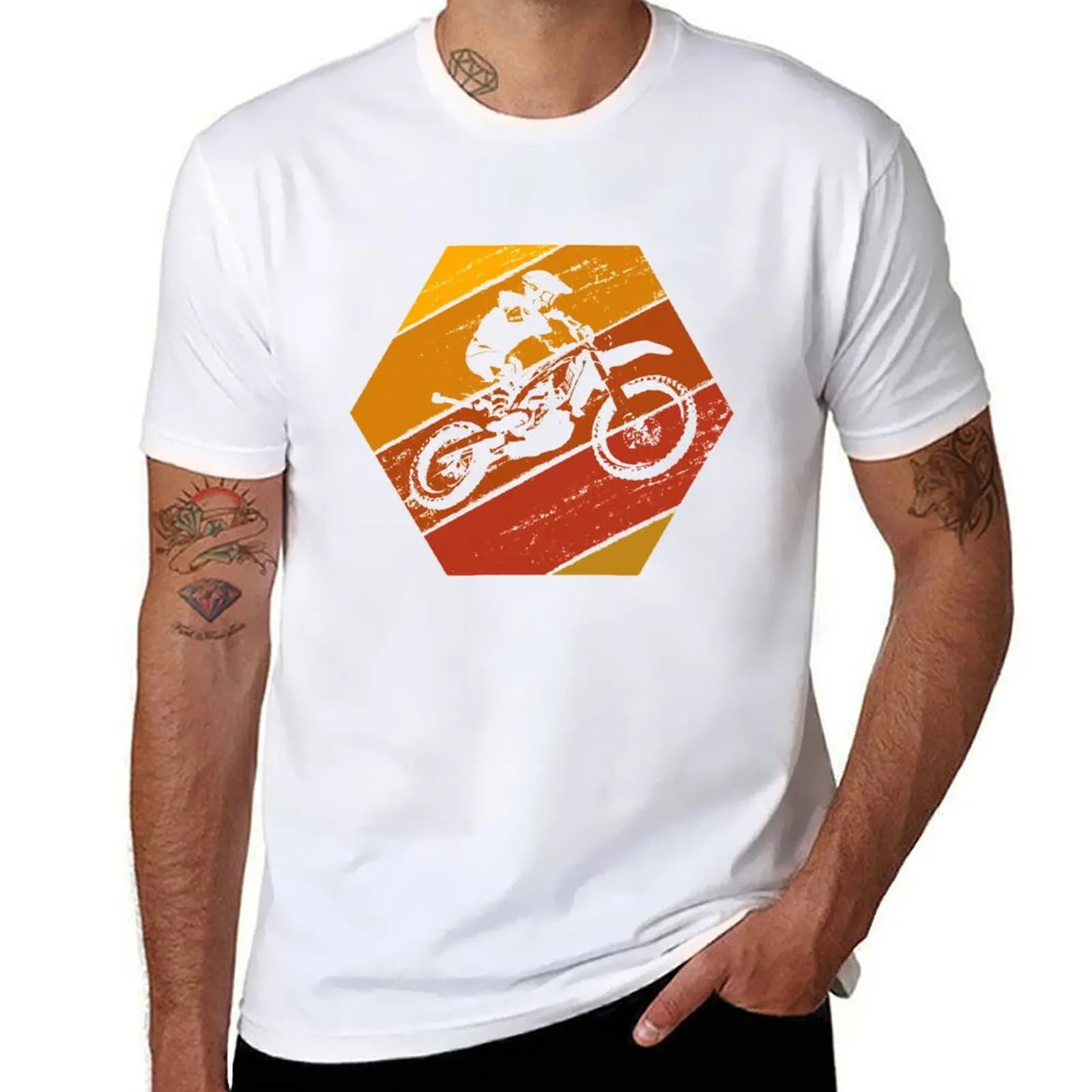 

Vintage Motocross T Shirt Retro Dirt Bike Silhouette gift T-Shirt t shirts for man pack white t shirts designer T-Shirt
