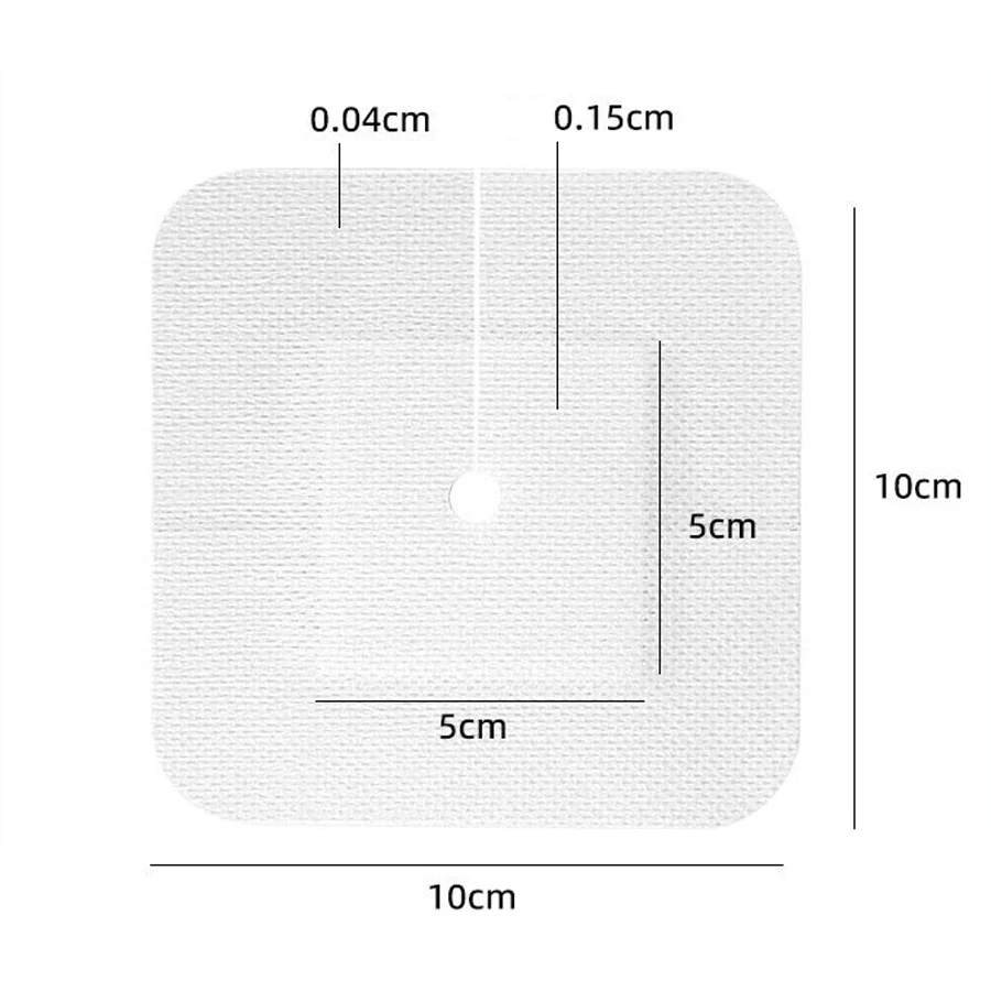 50-100Pcs Medical Drainage Tube Sterile Wound Dressing Non-Woven Patch with Hole for Renal Puncture Urinary Catheter Fixation