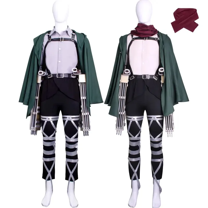 

Anime Titan Cosplay Costume Final Season Jean Kirstein Levi Mikasa Ackerman Armin Connie Hange Only Costume without prop