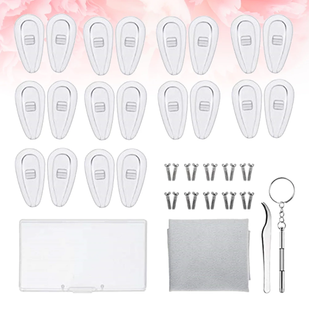 

Glasses Repair Tool Set Eyeglass Kit Pad Eyeglasses Nose Pads Accessories Spring