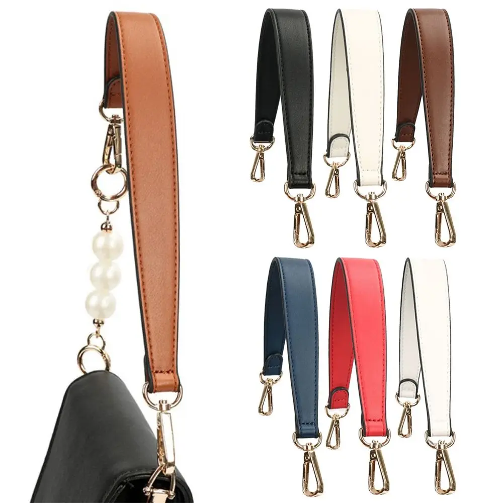 

Leather Bag Strap Handbags Handles For Handbag Short Bag Strap Purse Strap Golden Buckle Replacement Bag Belt Band