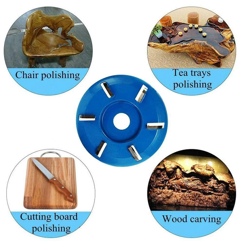 6 denti smerigliatrice angolare intaglio del legno disco fresa 90x20mm lega rotonda vassoio da tè scavo denti piatti piano di macinazione