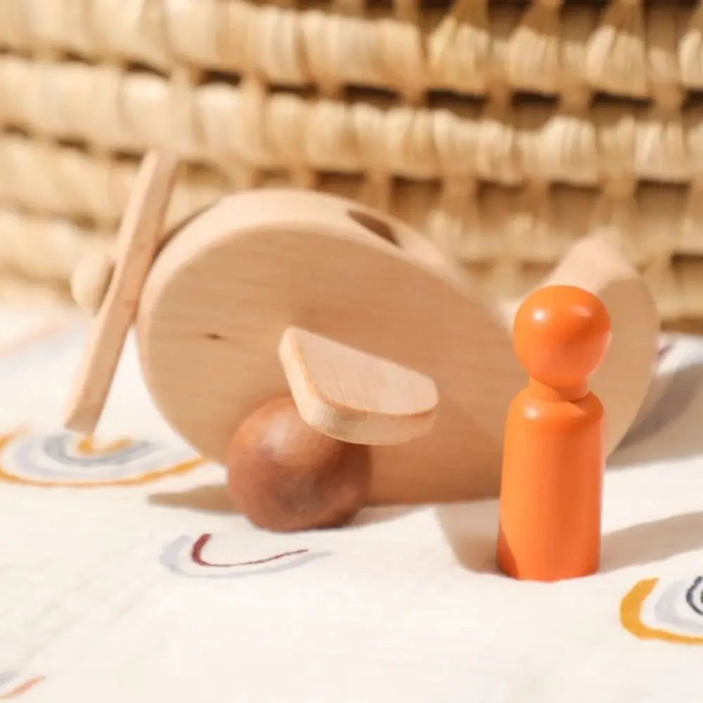 Houten vliegtuigen Beukenfiguren Afneembaar Vroeg onderwijs Simulatie Vliegtuigmodel Handgemaakte hersenspel Vliegtuigen Montessori speelgoed