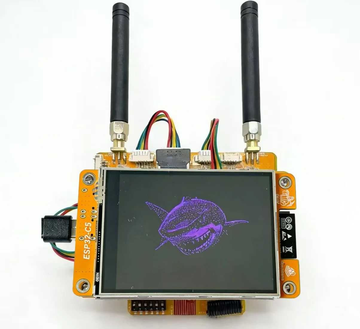 NM-CYD-C5 Nowy, tani, żółty wyświetlacz z 2.8″ ekranem dotykowym TFT LCD z obsługą ESP32-C5 i NM-RF-HAT — zdjęcie produktu 3