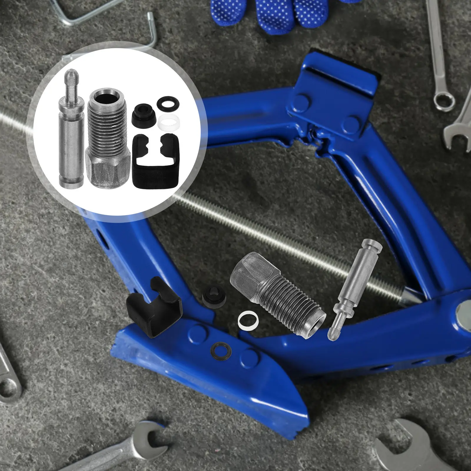 1Set Hydraulic Jack Oil Pump Piston Plunger Small Cylinder Component Robust Steel Build Easy Installation Versatile Use in