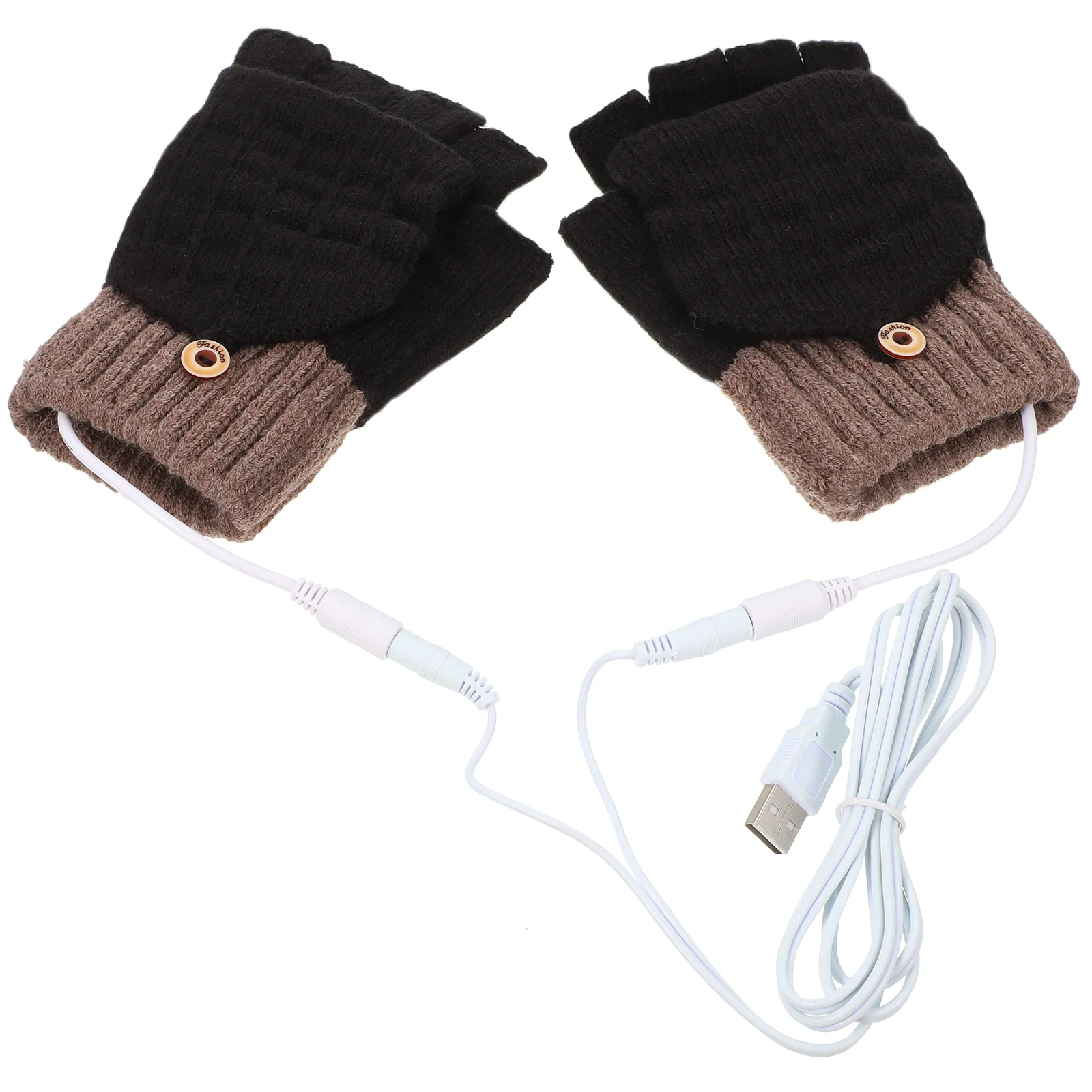 Heated Gloves Electric Thin Fingerless for Men Women Winter Heating Computer Hand Mitts