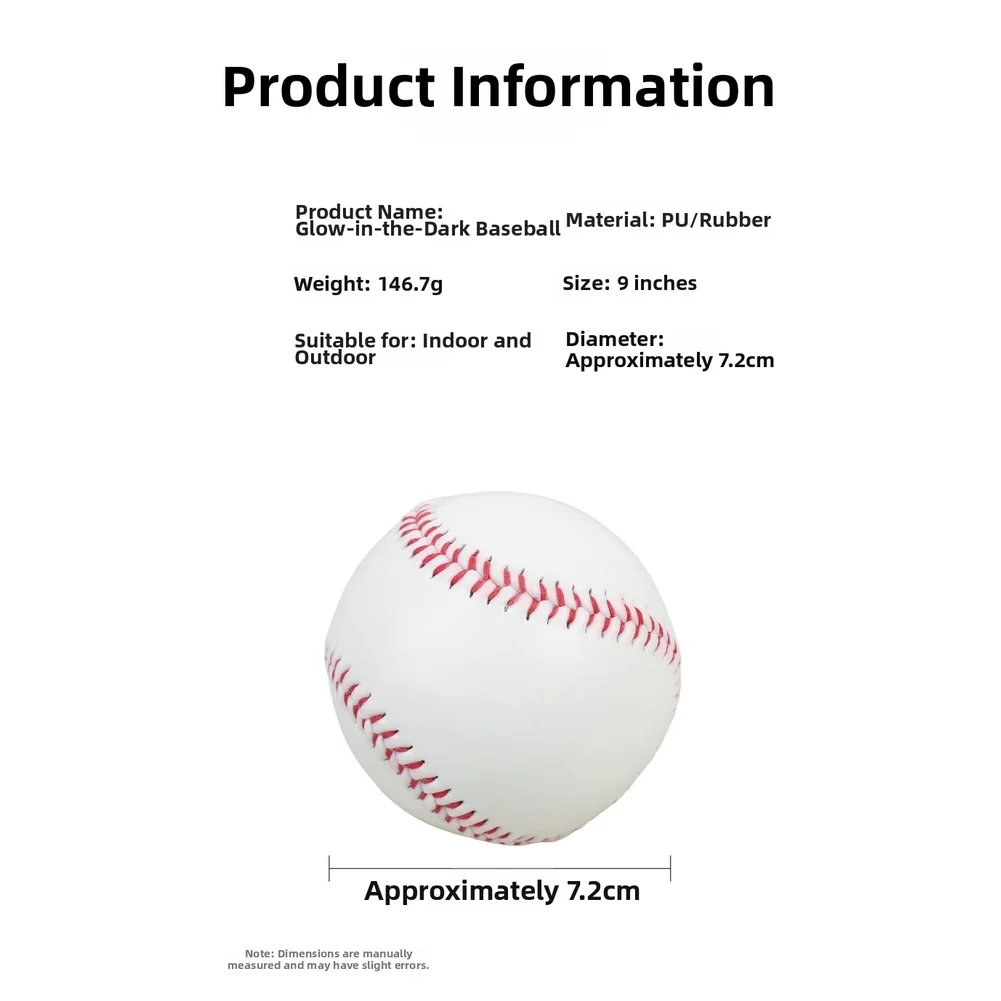 

Night Baseball Light-up Baseball Night Training PVC Material For Night Play High Visibility Training Baseball For Night