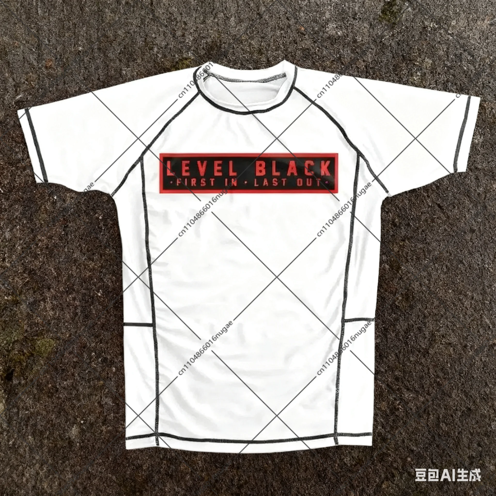 2526 تي شيرت أسود للحماية من الطفح الجلدي سريع الجفاف للصالة الرياضية تي شيرت Levelxblack Jersey تي شيرت RANKED V2 NIVEL NEGRO RAASH GUARD Moto Top #6