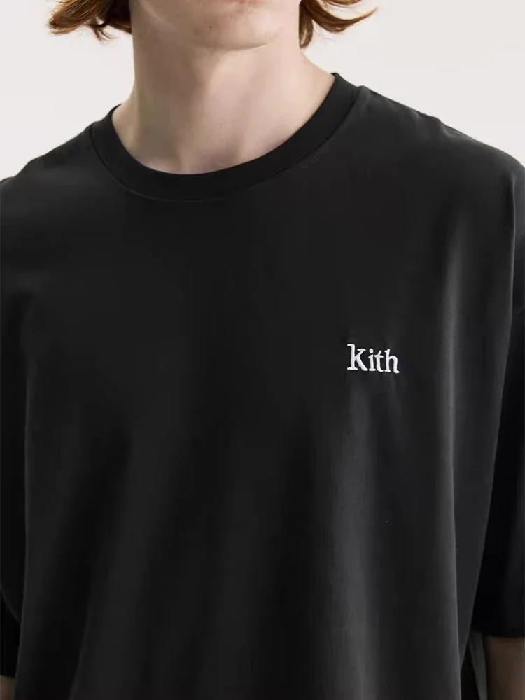 

Men's and Women's Short-sleeved T-shirts, Pure Cotton, Luxurious, High Quality, Kith Printed, Brand, Summer