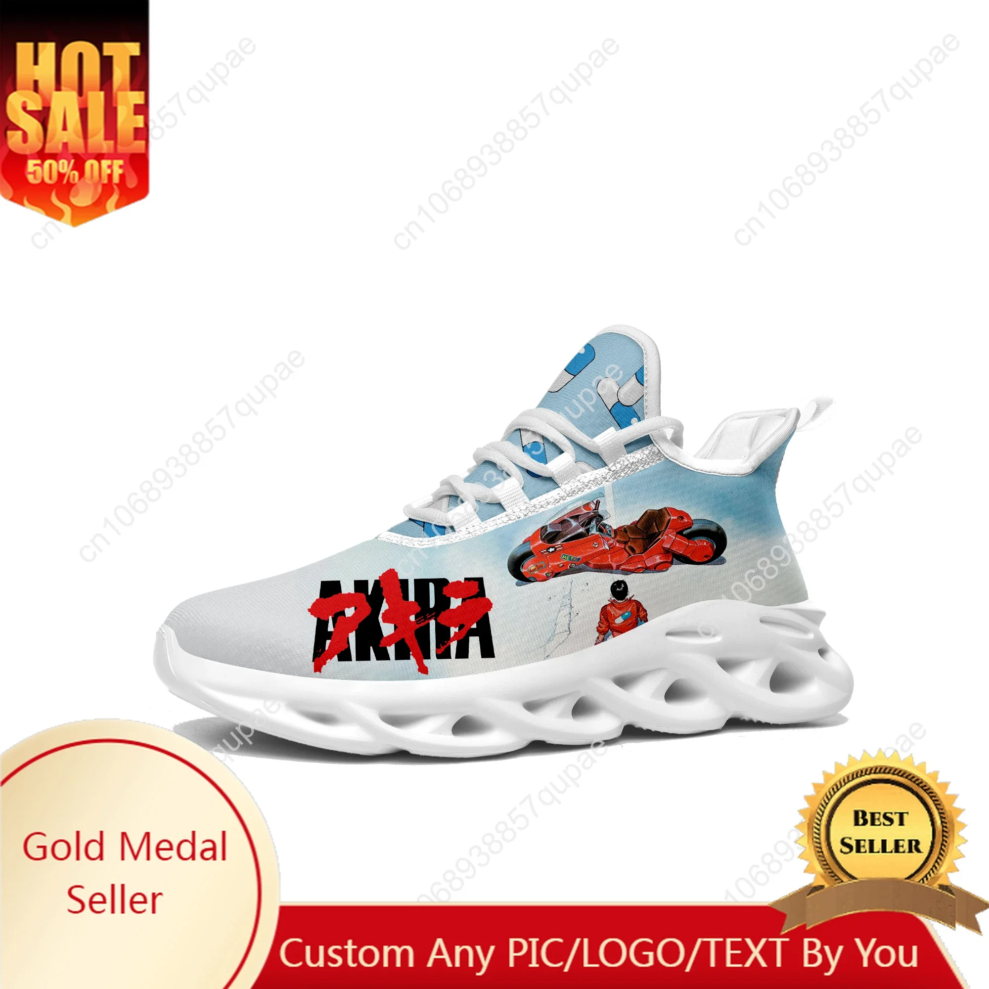 

Akira Cartoon Anime Flats Sneakers Womens Sports Run Shoes High Quality Sneaker Lace Up Mesh Footwear Custom Shoe