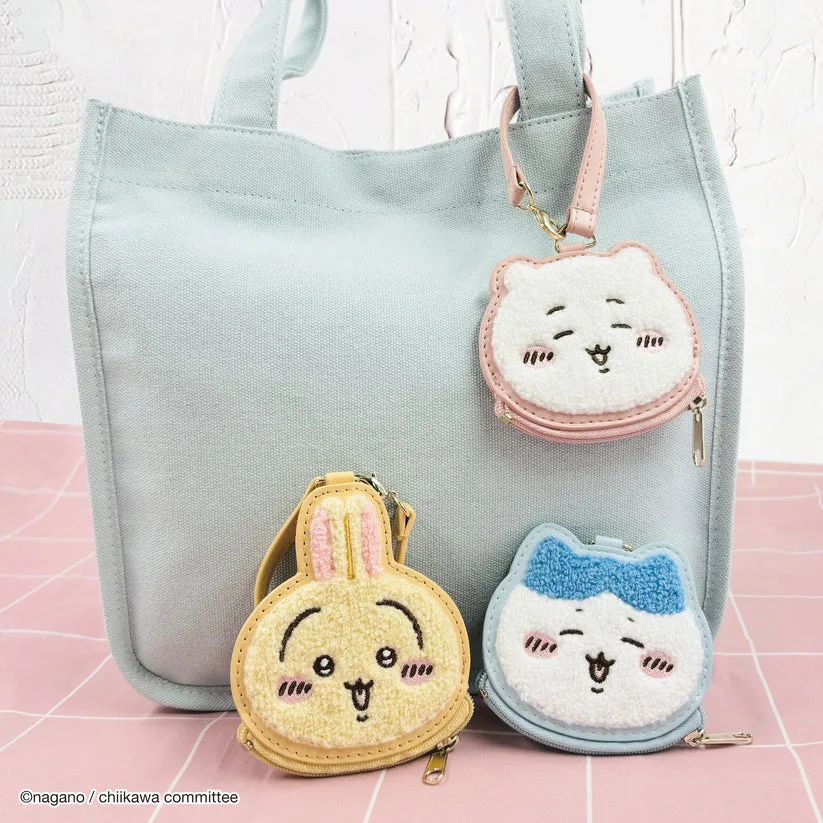 

For Chiikawa Cute Cartoon Coin Purse Plush Embroidered Mini Hanging Bag for Girls Small Items Storage Accessories Gift Toys