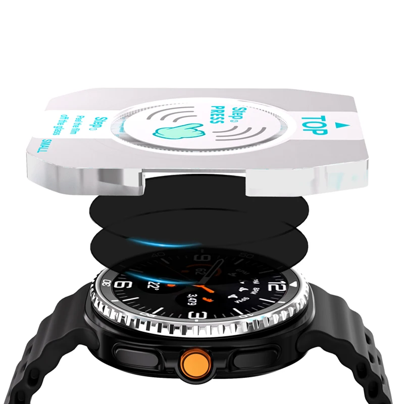 الخصوصية الزجاج المقسى لساعة سامسونج جالاكسي 8 40 مللي متر 44 مللي متر 8 غطاء كلاسيكي المضادة للخدش واقي الشاشة أداة سهلة التركيب عدة