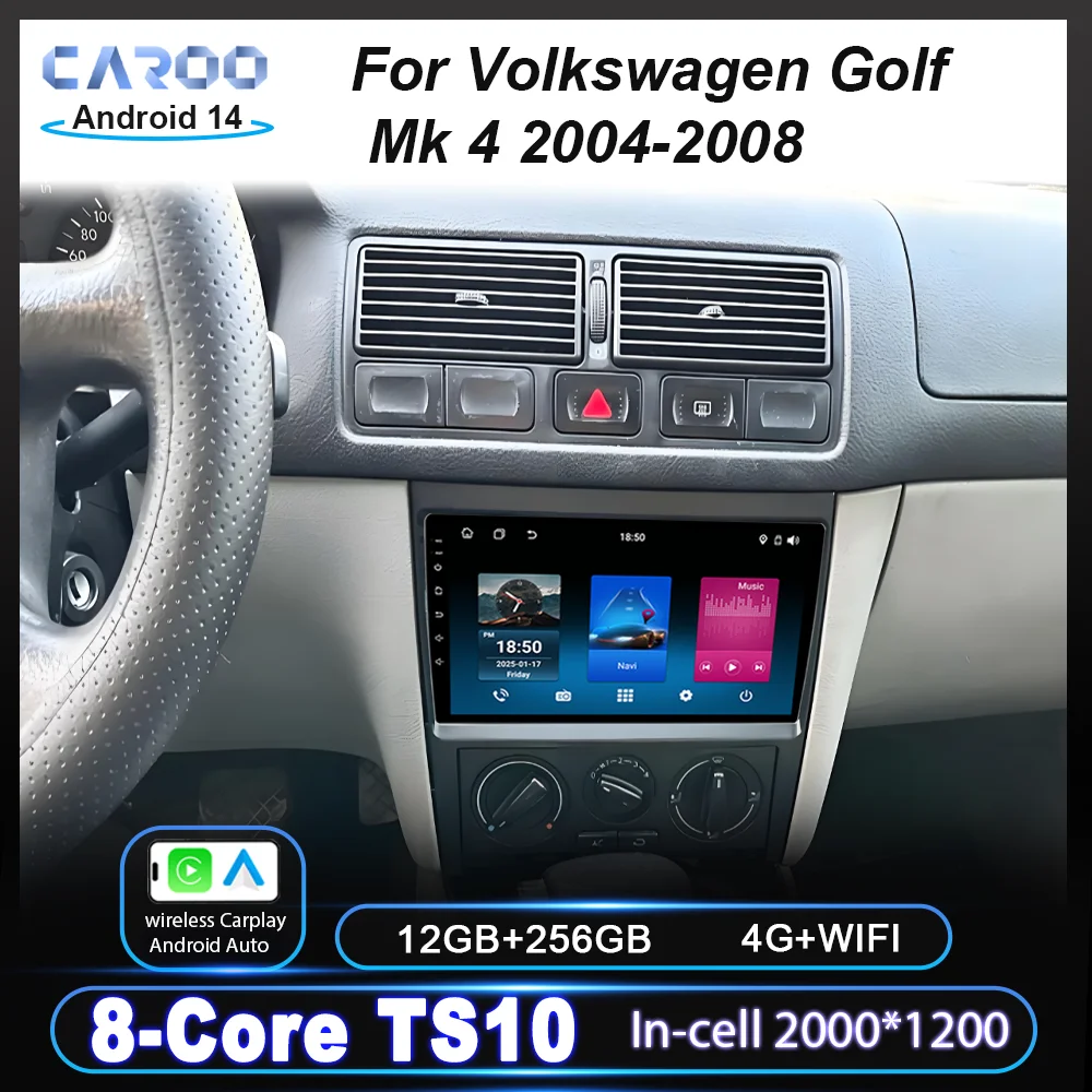 

Carplay Android для Volkswagen Golf Mk 4 2004-2008 Автомобильный радиоприемник Мультимедийный видеоплеер GPS QLED Экран Стерео 2din DVD DSP