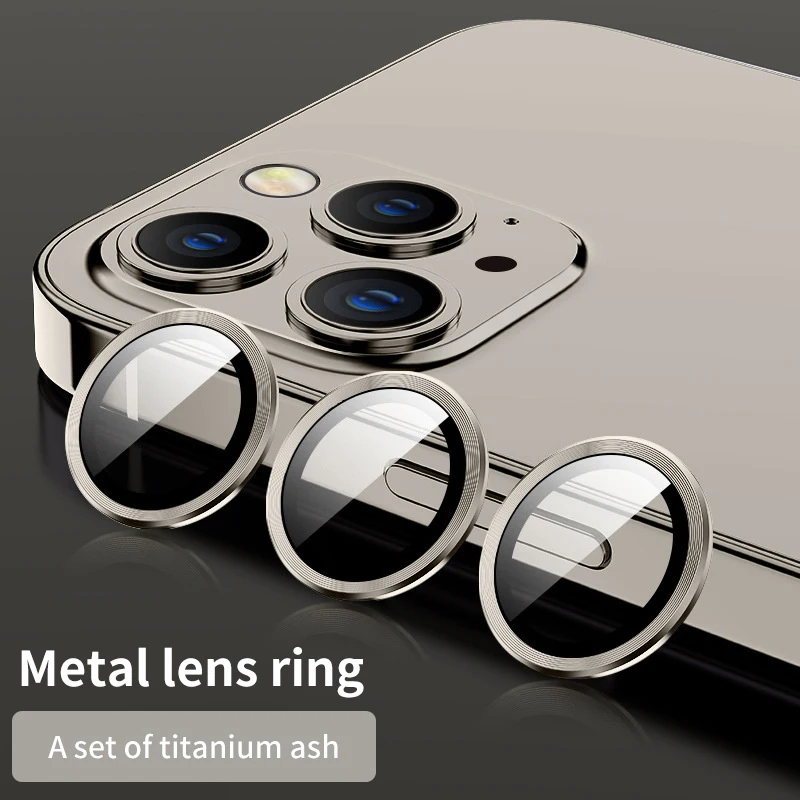 Original Color Titanium Lens Film Suitable For Iphone 15 Pro/iphone 15 Pro Max Simple Male And Female Installation Kit Lens Film