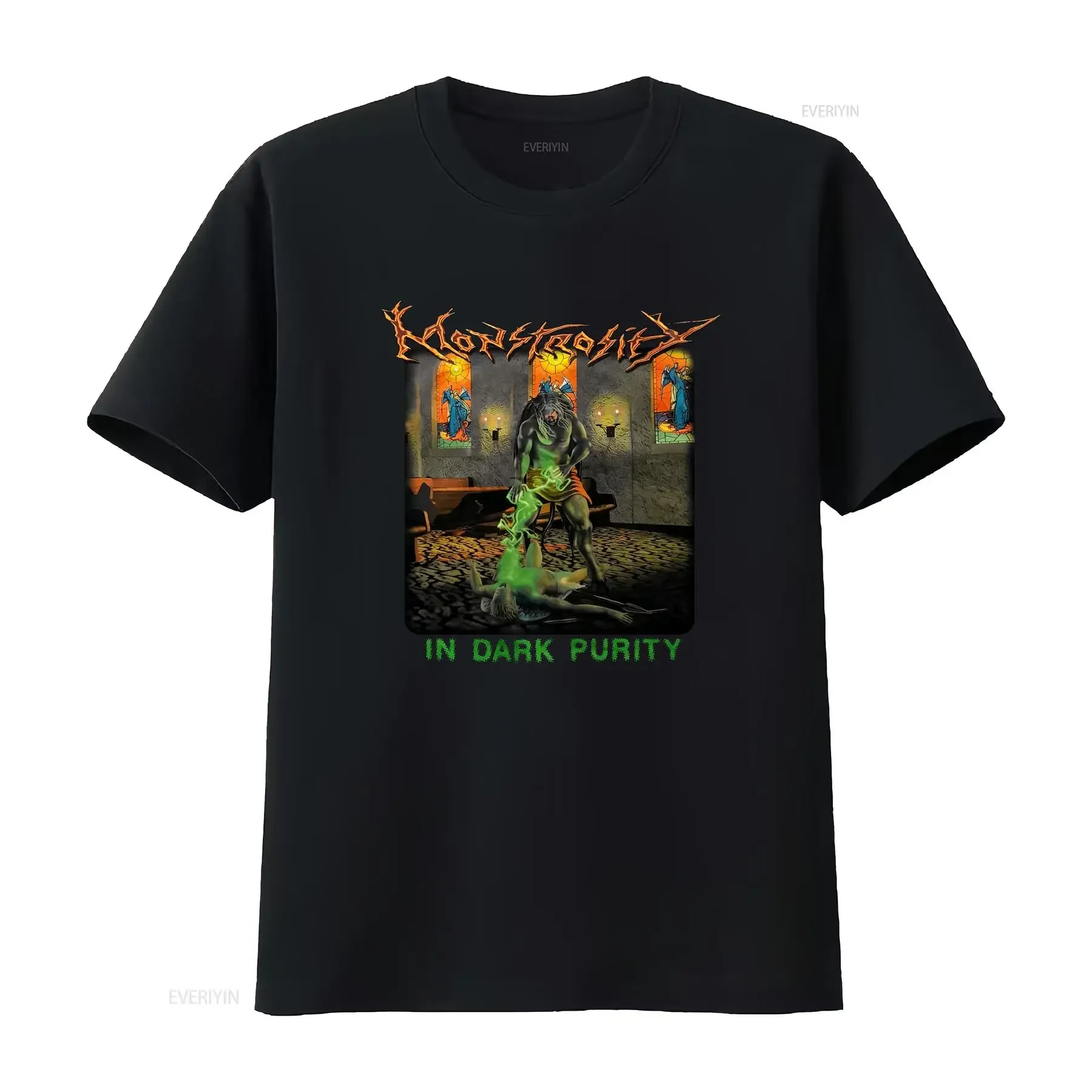 Monstrosity bAND In Dark Purity T Shirt Black S 2345XL JU672 vintage Washed Breathable Stylish designer clothes Versatile