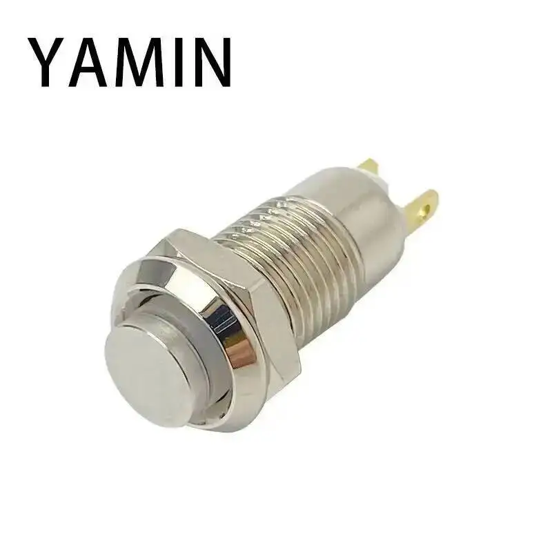 10 szt. Metalowy Przycisk Włącznik 8mm 2 Piny Reset / Chwilowy Zatrzaskowy Wodoodporny Normalnie Otwarty Ultra Małe Miniaturowe Przyciski — zdjęcie 4
