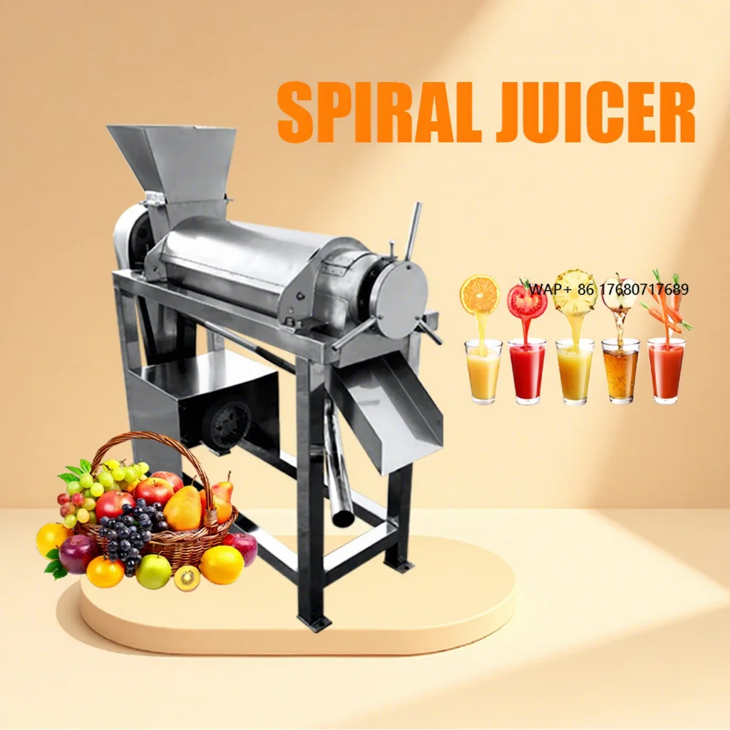 Commercial Screw Coconut Pineapple Juice Extractor Industrial Carrot  Mango Juice Making Machine