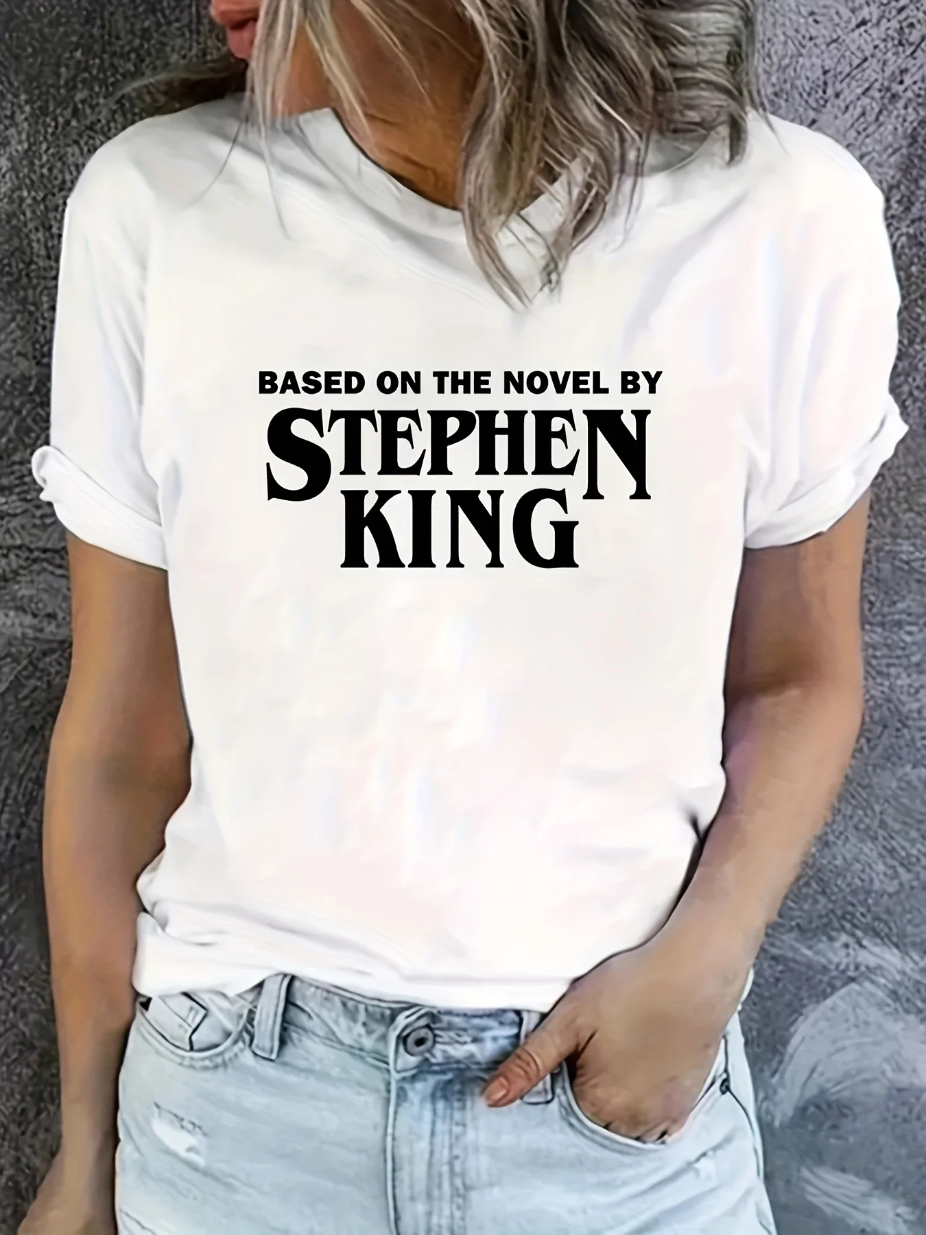 

Fashionable letter printed new short sleeved women's summer American retro design trendy women's T-shirt