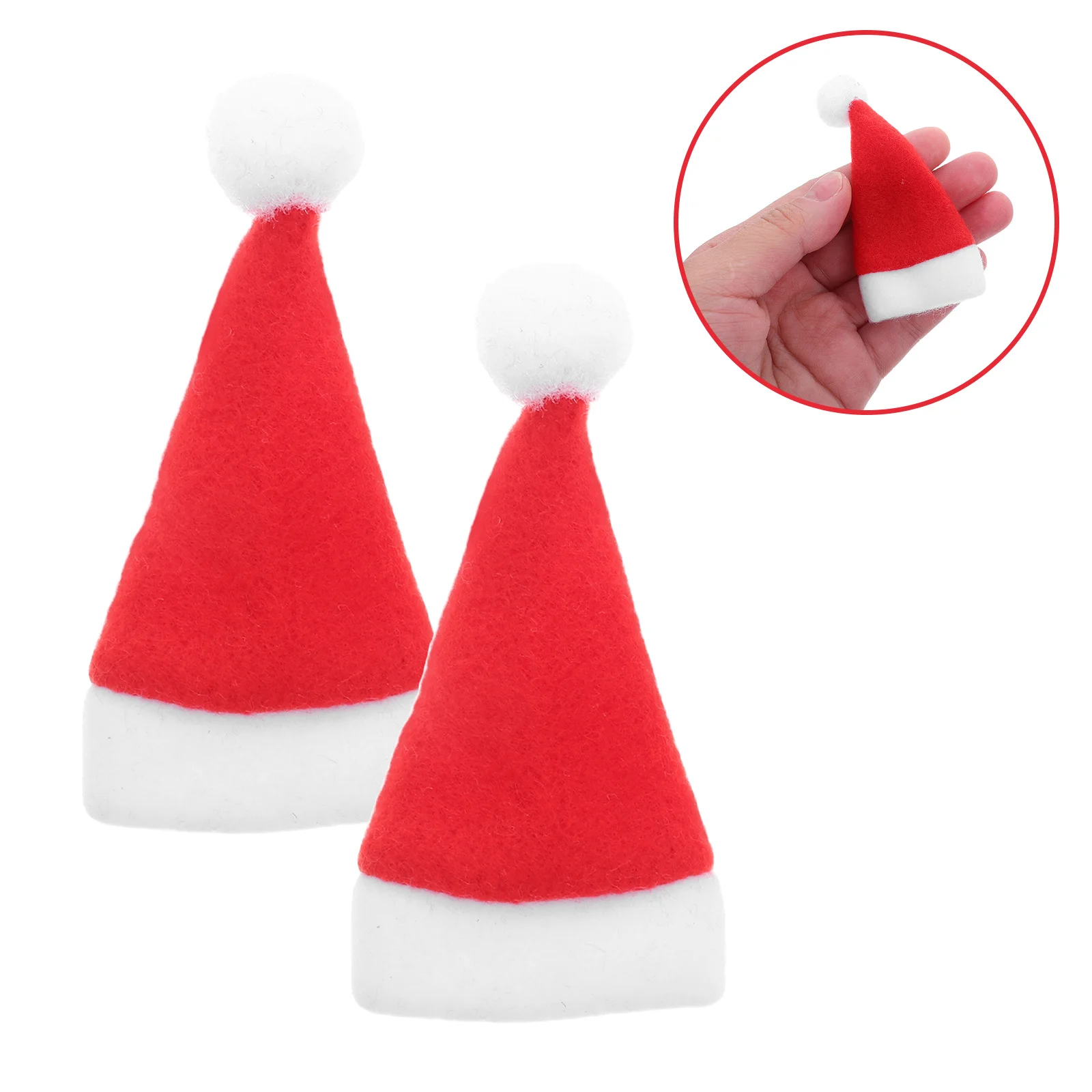 

50pcs Mini Red Hats, Lollipop Santa Hat Covers For Candy Toppers, Christmas Party Favors, Stocking Stuffers, Holiday Crafts,