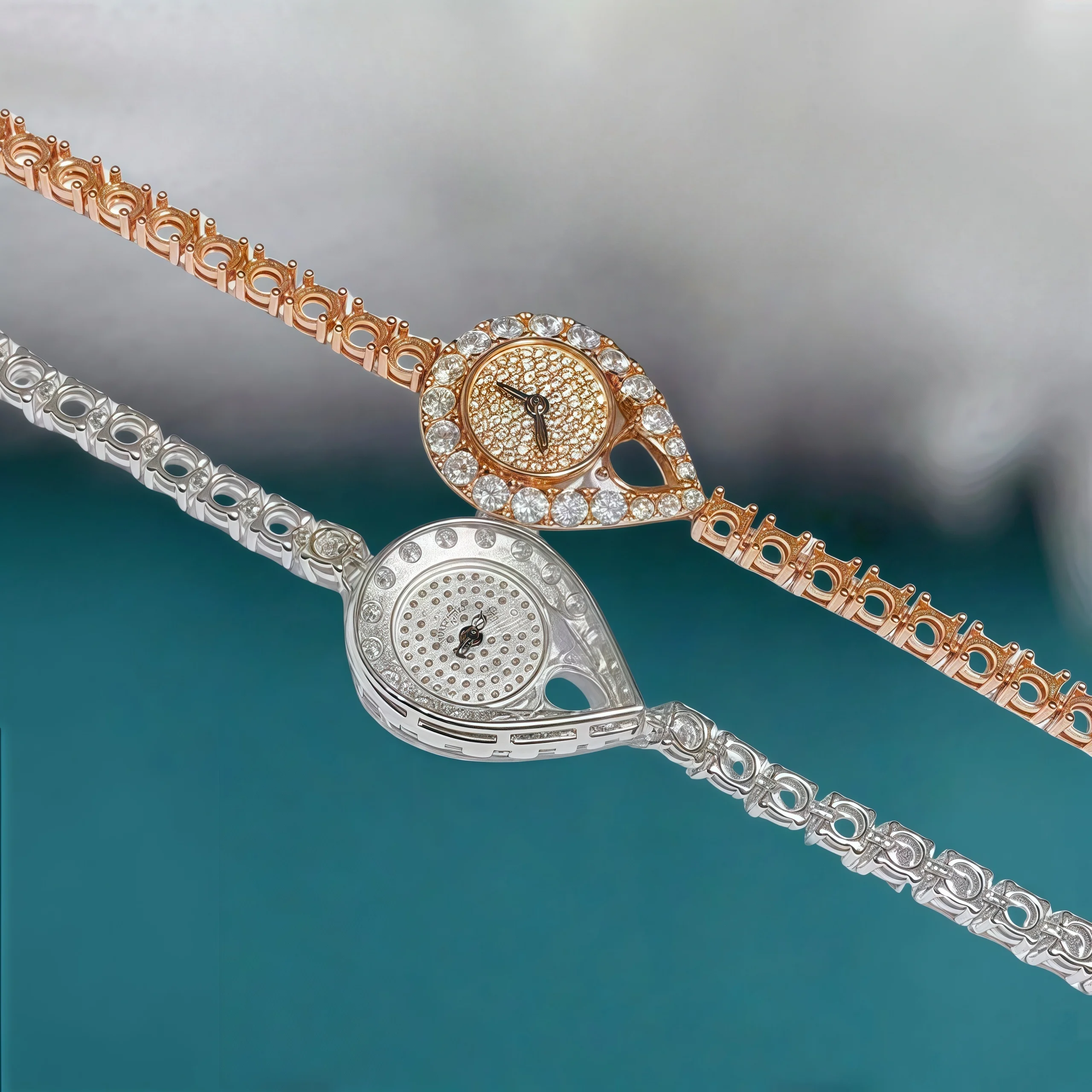 Setting 5*7mm Stone S925 Sterling Silver DIY Empty Holder Bracelet Fine Fashion Jewelry Wrist Watch Modeling Zircon Design Woman