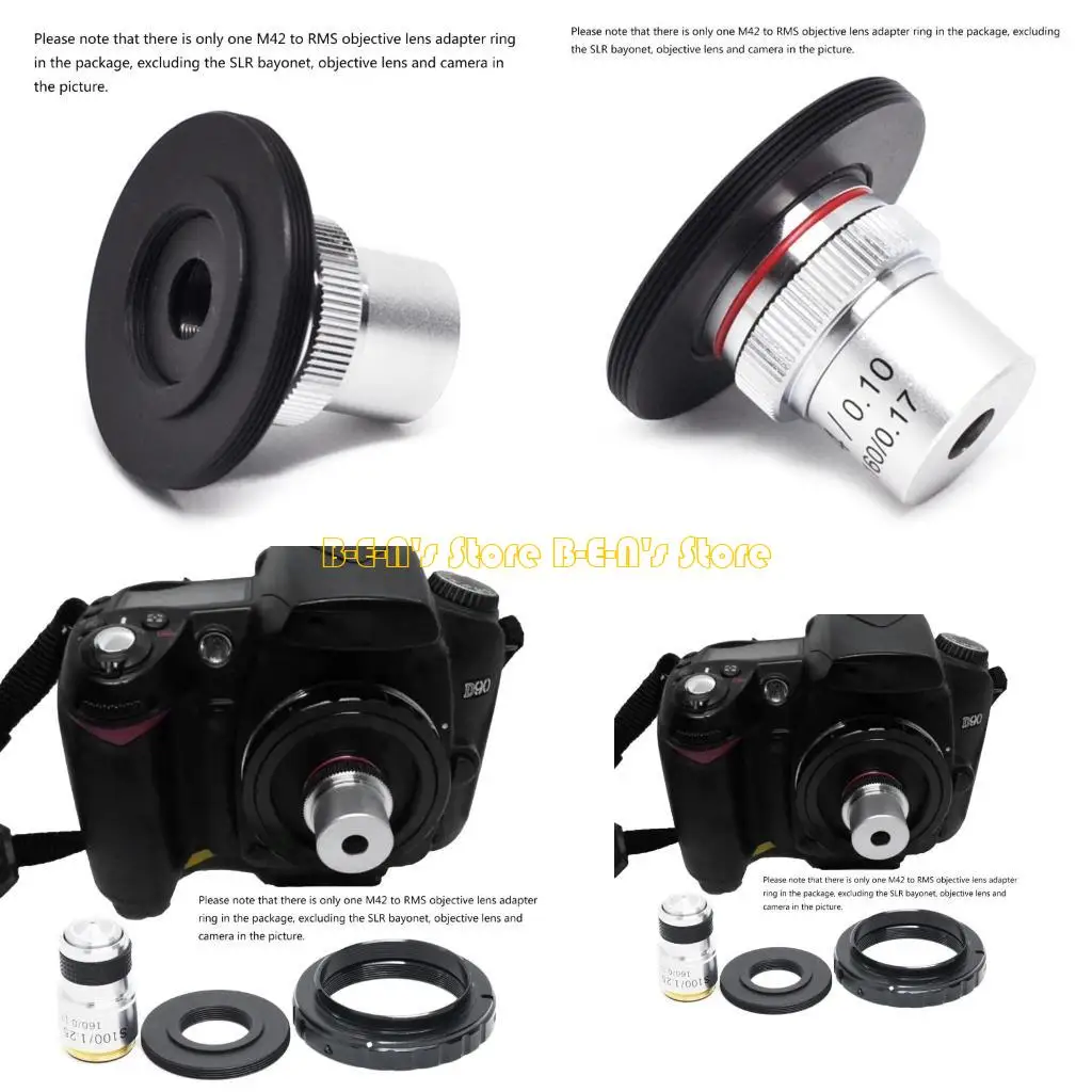 Objectif Microscope Y1AD, filetage RMS vers adaptateur M42