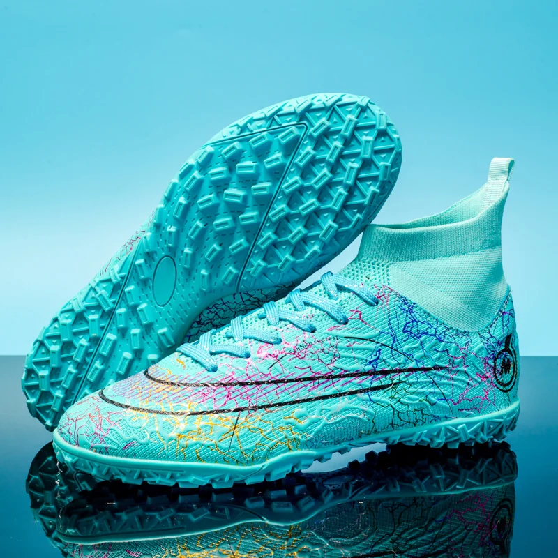

High-Top Football Shoes for Men Training Sports Shoes Artificial Grass TF Youth Students Outdoor Sports Shoes