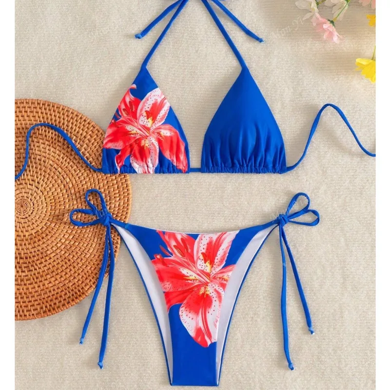 セクシーなプリントビキニ女性の水着女性水着水着水着ブラジルビキニセットビーチウェアプール海水浴者