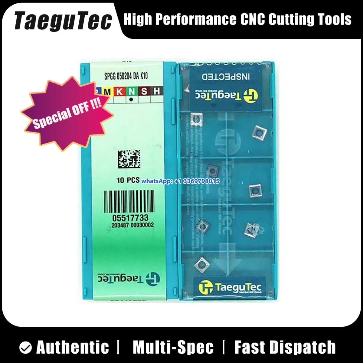 

TaeguTec оригинальная SPGG0502 04 07T308 090408 110408 140512-DA K10 U-сверло вставка 10 шт.