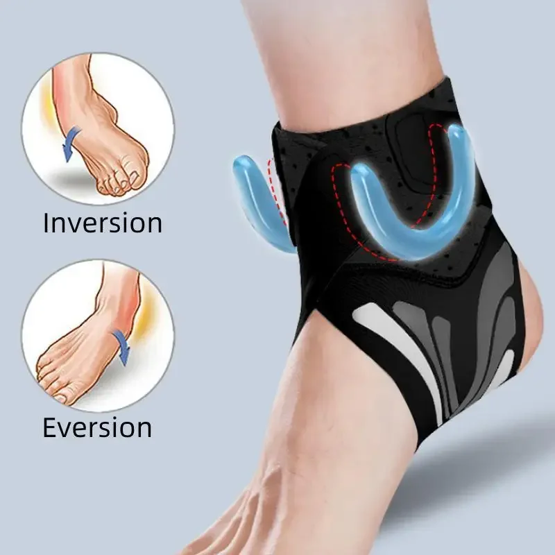 1 Pair Fitness Ankle Protector Sport Ankle Support Gym Elastic Ankle Braces with Adjustable Compression Strap Sports Safety