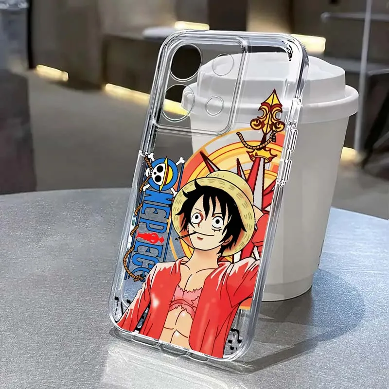 

Anime Art One Piece D. Luffy Case For Xiaomi Redmi Note 15 14 13 12 11E 9 9T 8 8T Pro Plus Turbo 5G Fashion TPU Transparent