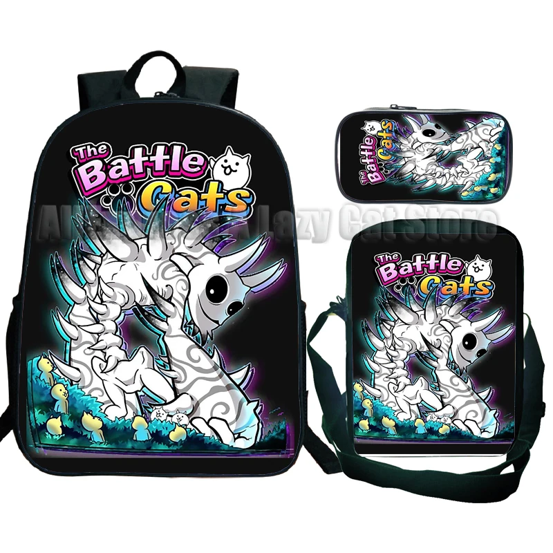 The Battle Cat Backpack 3pcs Elementary Bookbag Travel Rucksack Cartoon Primary School Student Satchel Backpack Mochila Infantil