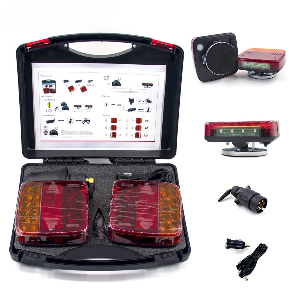 ATVOV 12V 24V Wireless Magnetic LED Truck Tail Light Trailer Rear Light Signal Brake Light ECE EMC Approved Caravans Caravan RV