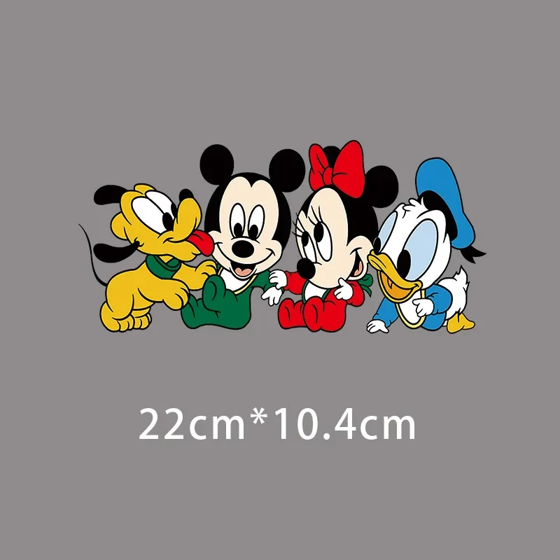 Disney Mickey Minnie Mouse Goofy łatki odzież termiczne naklejki transferowe żelazko na T-Shirt naszywki na ubrania dla dzieci Kawaii niestandardowe