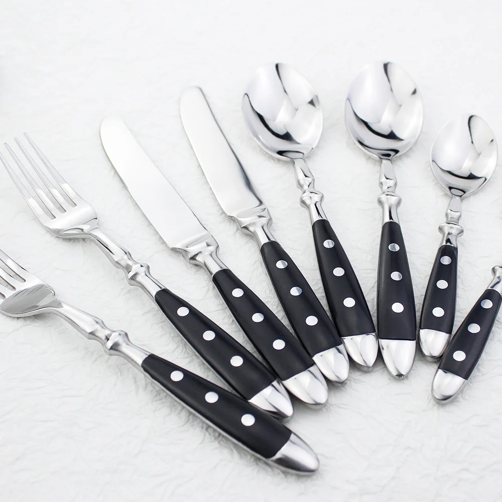 4pcs 4 In 1 Stainless Steel Western Cutlery Set Delicate Knife, Fork And Spoon Steak Western Food Utensils Dinnerware For Home