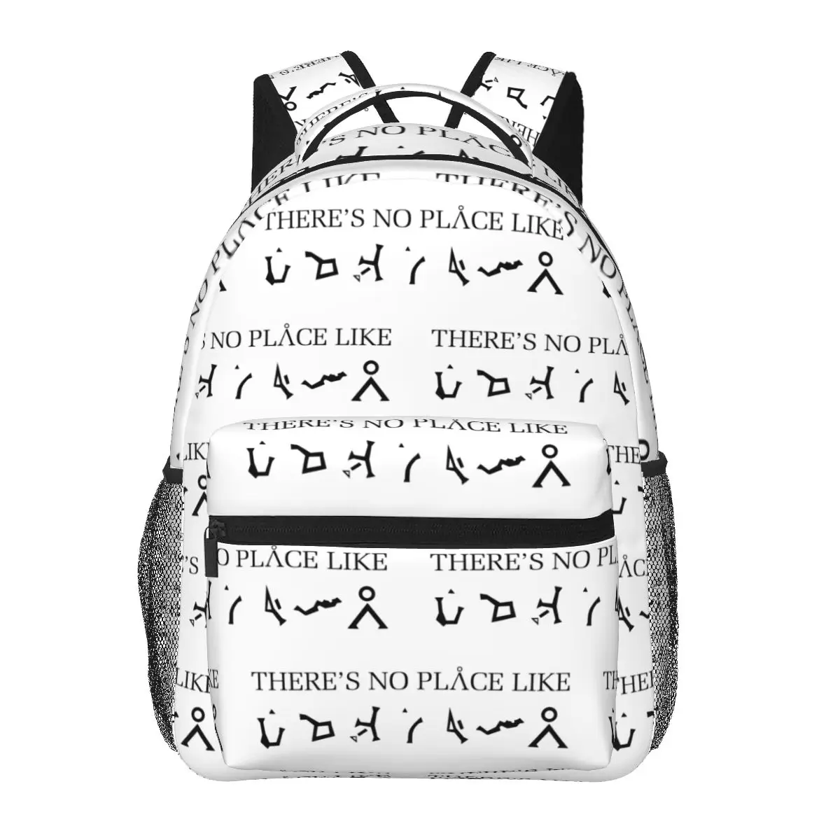 Stargate There's No Place Like Earth, Black Letters Backpacks Boys Girls Bookbag Students School Bags Rucksack Shoulder Bag